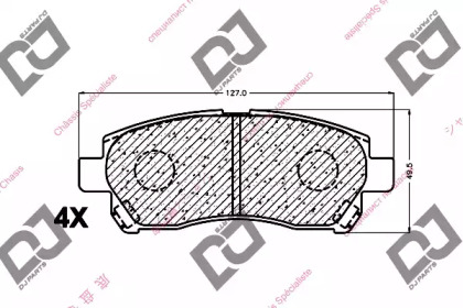 Комплект тормозных колодок DJ PARTS BP1431